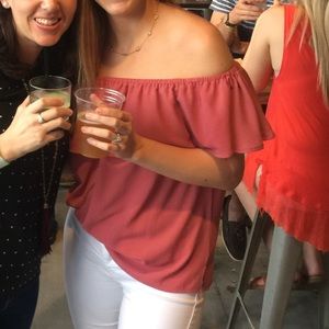 Off the Shoulder Ruffle Top